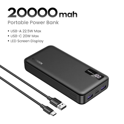 UGREEN 20000/10000mAh Power Bank with quick charge